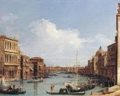 卡纳莱托 : The Grand Canal from Campo S Vio towards the Bacino